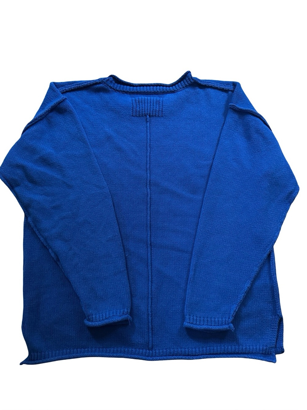 Free People We The Free Ella Roll Neck Cotton Sweater Turkish Blue XS - Picture 4 of 10